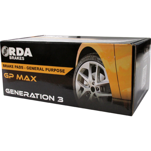 RDA REAR GP MAX BRAKE PADS FOR TOYOTA COROLLA ZRE152 1.8L 100KW 7/2007-9/2012