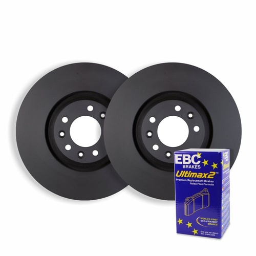 REAR RDA DISC BRAKE ROTORS & EBC PADS FOR AUDI Q5 3.0TD 180KW 10/2012-4/2016 RDA8110