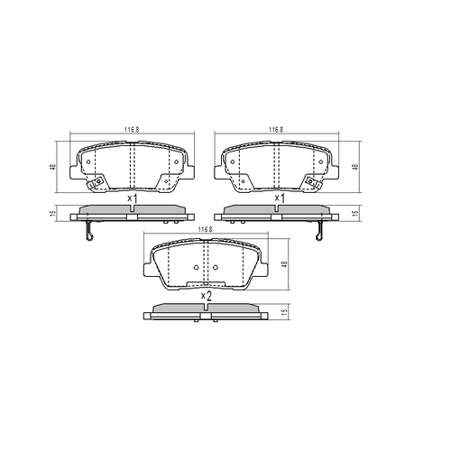 RDA GP MAX REAR BRAKE PADS FOR HYUNDAI SANTA FE CM 2.2,2.4,3.3 2009-2013 RDB2257