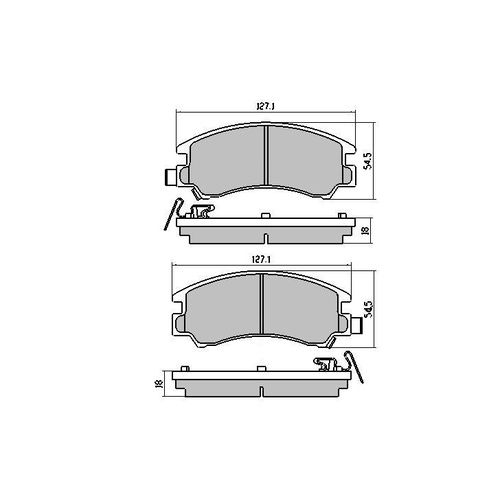 RDA GP MAX FRONT DISC BRAKE PADS FOR SUBARU LEONE L SERIES EA82 1.8L 1985-1994