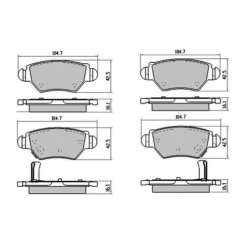 RDA REAR BRAKE PADS FOR HOLDEN ASTRA AH BOSCH CALIPER W/ABS 2005-2008-RDB1425