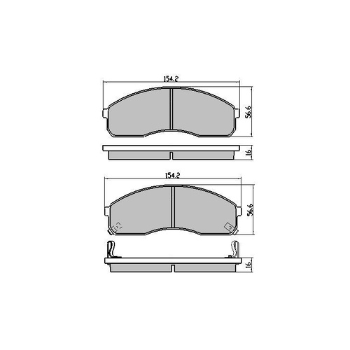 RDA GP MAX FRONT BRAKE PADS FOR KIA CARNIVAL, K2700, K2900, PREGIO - RDB1925