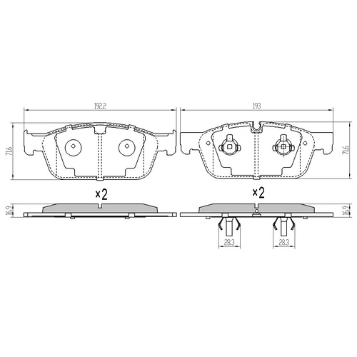 RDA EXTREME H/DUTY FRONT BRAKE PADS FOR MERCEDES-BENZ GL350CDI 2012 ON RDX2396