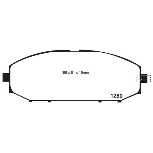 EBC ULTIMAX FRONT BRAKE PADS FOR NISSAN PATROL GU Y61 *EXCL 4.8* 1998-2017 DP1280