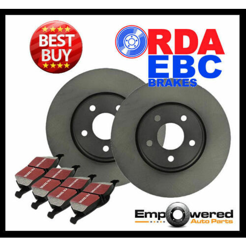 REAR RDA DISC BRAKE ROTORS & EBC PADS FOR MERCEDES-BENZ W124 280E 2.8L 10/1992-6/1993