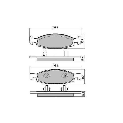 RDA GP MAX FULL SET OF FRONT & REAR BRAKE PADS FOR JEEP WJ WG *ATE* 1999-5/2002