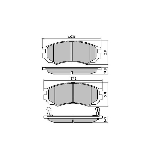 RDA GP MAX FRONT BRAKE PADS FOR NISSAN PULSAR N15 2.0L SSS HATCH 10/1995-9/2000