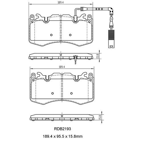 GP MAX FRONT BRAKE PADS FOR LANDROVER RANGE ROVER WITH BREMBO 2009 ON RDB219#