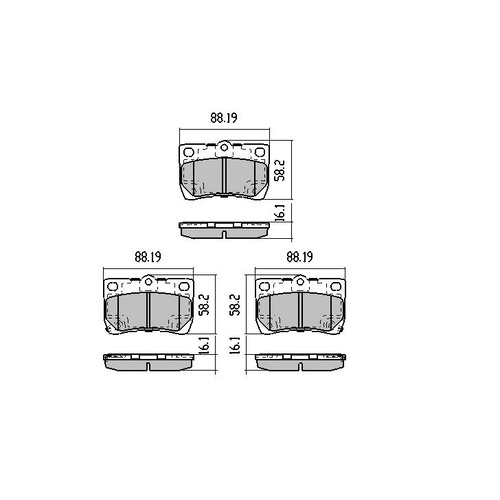 GP MAX REAR BRAKE PADS FOR LEXUS IS250 2005-2013 RDB2048