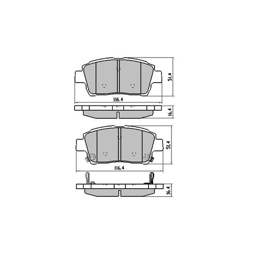 RDA EXTREME FRONT BRAKE PADS FOR TOYOTA MR2 SPYDER ZZW30 10/1999-6/2007 RDX1422