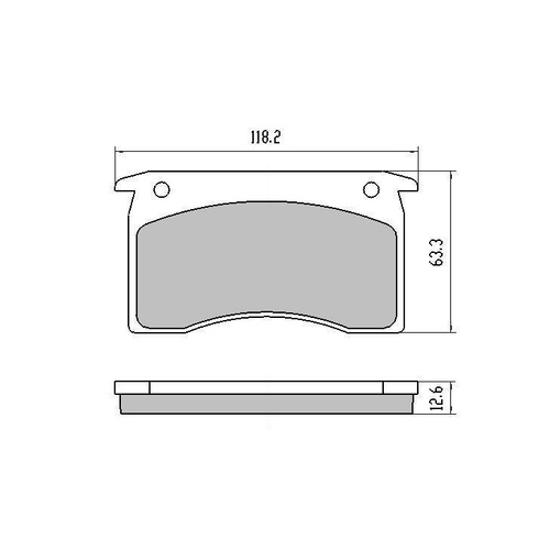 GP MAX FRONT BRAKE PADS FOR HOLDEN HZ 1976-1980 *PBR ALLOY RECTANGLE* RDB1029