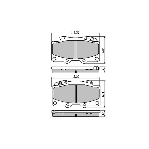 RDA EXTREME HD FRONT BRAKE PADS FOR TOYOTA HILUX KUN26 GGN25 2005 ONWARD RDX1987