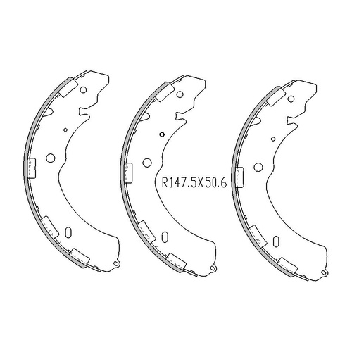 RDA REAR DRUM BRAKE SHOES FOR HOLDEN RG COLORADO 6/2012 ONWARDS R2015