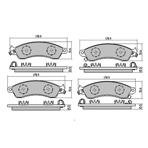 RDA EXTREME H/D FRONT BRAKE PADS FOR HSV PBR C4 BRAKE CALIPER 1989-1999 RDX2072