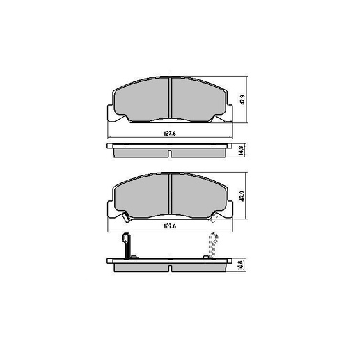 GP MAX FRONT BRAKE PADS FOR HONDA CIVIC ED 3DR/4DR 1988-1991 RDB390