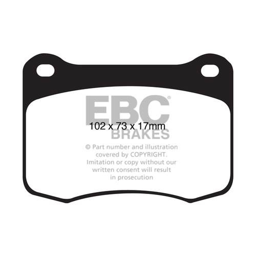 EBC YELLOW STUFF REAR BRAKE PADS FOR LEXUS IS-F 10/2008-1/2015 DP41820