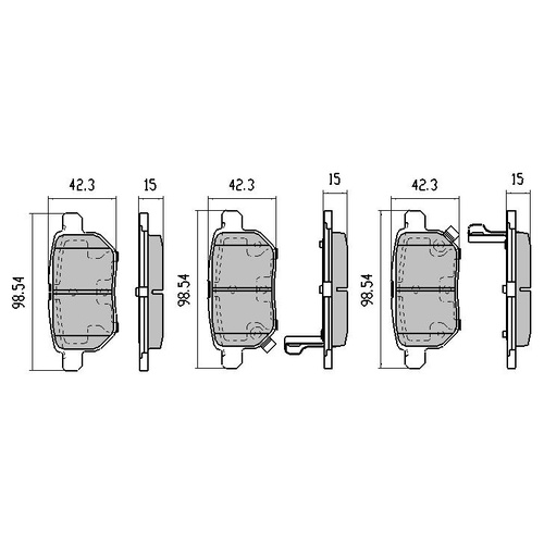 GP MAX REAR BRAKE PADS FOR TOYOTA COROLLA ZRE152 5/2007-1/2014