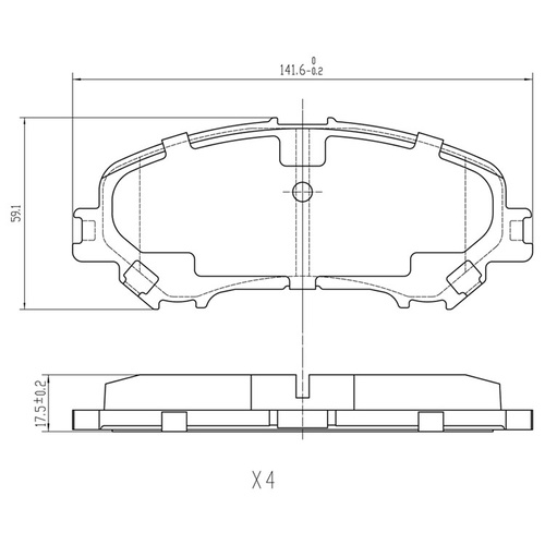 RDA GP MAX BRAKE PADS FRONT FOR NISSAN QASHQAI 11/2013 ONWARDS RDB2243