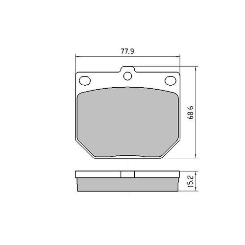 GP MAX FRONT BRAKE PADS FOR TOYOTA HILUX RN41 SR5 8/1978-08/1981 RDB86