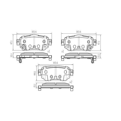 RDA GP MAX BRAKE REAR PADS FOR NISSAN QASHQAI 11/2013 ONWARDS RDB2385