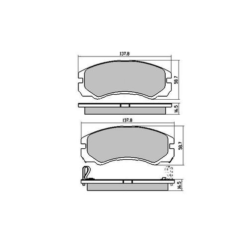 RDA EXTREME FRONT BRAKE PADS FOR HOLDEN TF RODEO JACKAROO 280MM V6 RDX1270