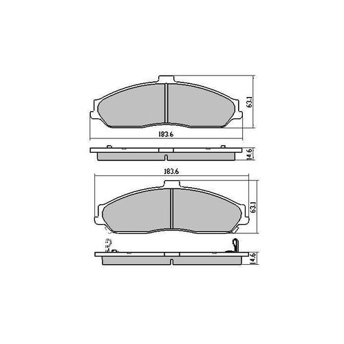 EBC YELLOWSTUFF FRONT BRAKE PADS FOR HOLDEN COMMODORE VZ SS 2005-2006-DP41162