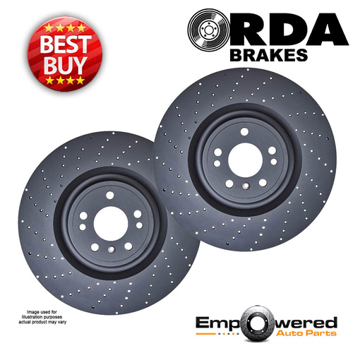 FRONT CROSS DRILLED BRAKE ROTORS FOR MERCEDES GL63AMG 5.5L 7/2012-10/2015