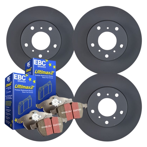 FULL SET DISC BRAKE ROTORS + PADS FOR MAZDA 6 GY 2.3L 2.0TD WAGON 8/2002-1/2008