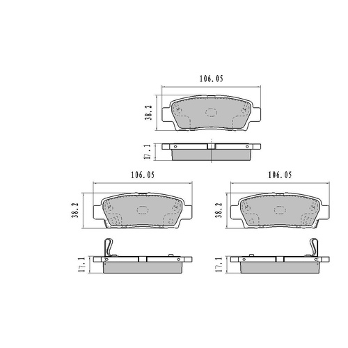 RDA GP MAX REAR BRAKE PADS FOR TOYOTA AVALON 7/2000-3/2006 W/AKEBONO RDB1384