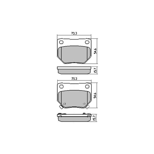 RDA GP MAX REAR BRAKE PAD FOR NISSAN SKYLINE, SUBARU WRX - RDB1220