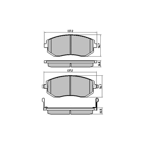 RDA GP MAX FRONT BRAKE PADS FOR SUBARU BRZ/IMPREZA/FORESTER/LIBERTY - RDB1491