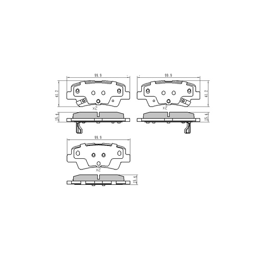 RDA GP MAX REAR BRAKE PADS FOR HYUNDAI I40 1.7TD 2.0L 2011 ONWARD-RDB2381