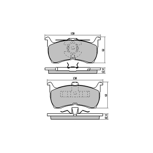 RDA GP MAX BRAKE PADS FOR FORD EA TO AU SERIES1 REAR PAD SET - RDB1109