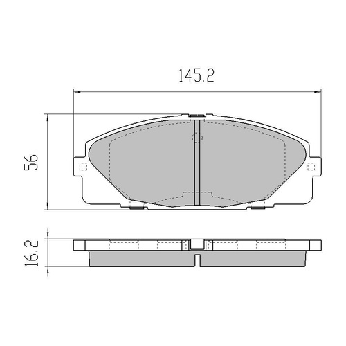 RDA GP FRONT MAX BRAKE PADS FOR TOYOTA HIACE KDN, KDH, TRH 6/2005-2014 RDB2047