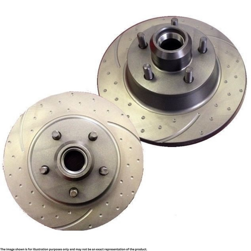 DIMPLED & SLOTTED FRONT DISC BRAKE ROTORS FOR HOLDEN TORANA SL/R 5000 A9X 1976-78