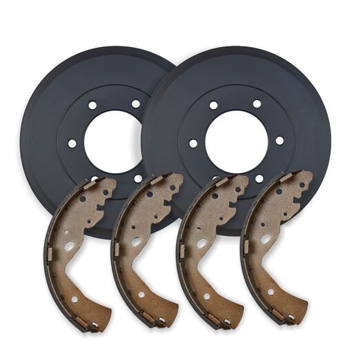 RDA REAR BRAKE DRUMS SET + BRAKE SHOES FOR NISSAN TERRANO 2.4L & 2.7TD 1997-ON RDA6536