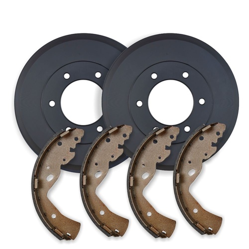 RDA REAR BRAKE DRUMS + BRAKE SHOES RDA6601 FOR TOYOTA TARAGO YR31 2.2L 1/1986-10/1990