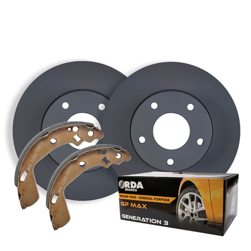 REAR RDA DISC BRAKE ROTORS & PADS & H/B SHOES FOR LANDCRUISER 80 SERIES 1990-8/1992