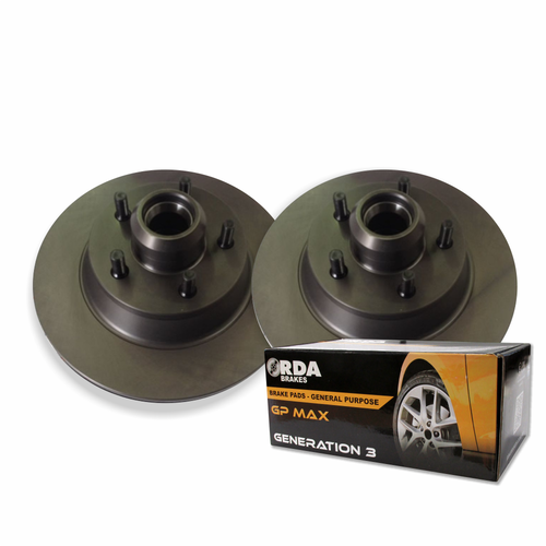 FRONT RDA DISC BRAKE ROTORS & PADS FOR HOLDEN COMMODORE VP 6CYL NON-ABS RDA15